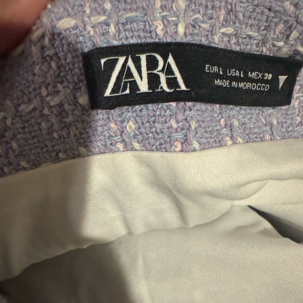 Zara Tweed Corset Top and Skirt in Lilac Color - Picture 9 of 10